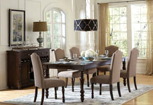 Elegant Dining Room Setup Wallpaper