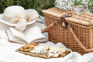 Elegant Picnic Setup Summer Day Wallpaper