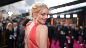 Elegant Red Carpet Look Samara Weaving Wallpaper