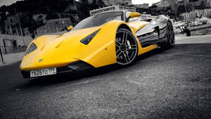 Elegant Yellow Porsche Speedster Wallpaper