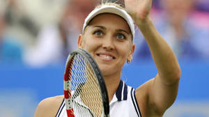 Elena Vesnina's Joyous Moment Wallpaper