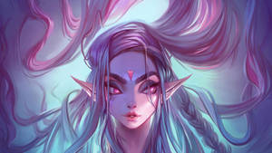 Elf Lady With Long Hair Wallpaper