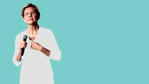 Elizabeth Warren Speaking Wallpaper