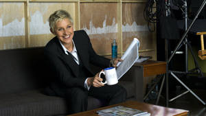 Ellen Degeneres White Ellen Mug Wallpaper