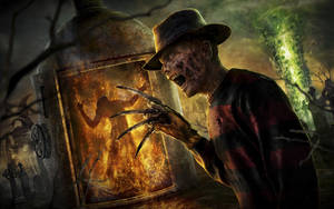 Elm Street Horror Villain Wallpaper