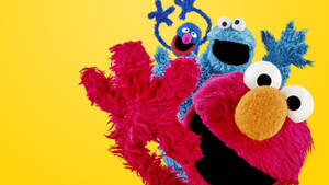 Elmo And Sesame Street Friends Wallpaper