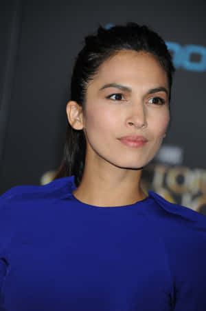 Elodie Yung Blue Top Wallpaper