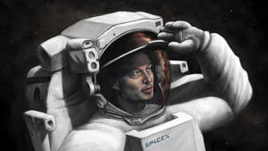 Elon Musk Spacex Astronaut Art Wallpaper