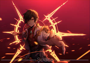 Elsword's Enigmatic El Master Solace In Full Battle Gear. Wallpaper