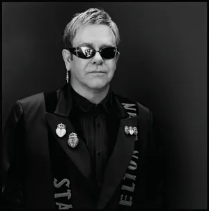 Elton John Black Rocketman Wallpaper