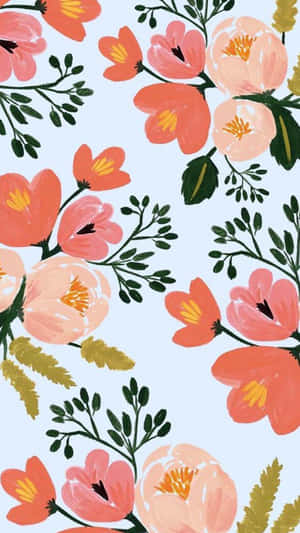 Embark On A Journey Of Effortless Sophistication With This Cute Floral Wallpaper. Wallpaper