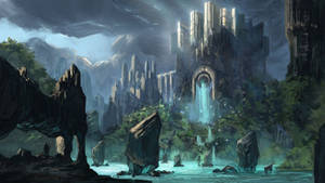 Embark On An Adventure To The Ancient Fantasy Kingdom Wallpaper