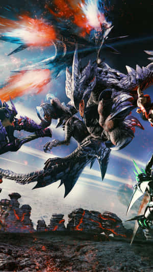 Embark On An Epic Adventure Through Monster Hunter 3 Wallpaper