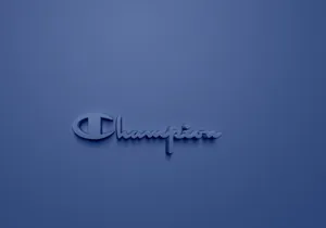 Embossed Blue Champion Logo Wallpaper