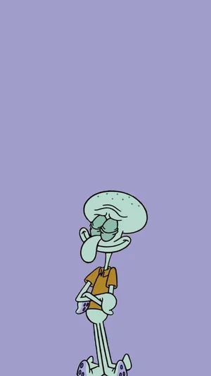 “embrace Creativity And Positivity With Aesthetic Squidward!” Wallpaper