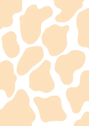 Embrace Eccentricity With Vibrant Pastel Orange Aesthetic Cow Print. Wallpaper