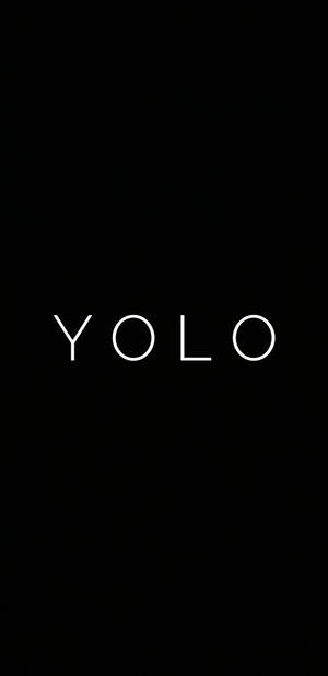 Embrace Life With 'yolo' Motivation On A Black Backdrop Wallpaper