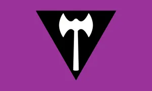 Embrace Symbolism And Pride - Labrys Lesbian Flag Wallpaper