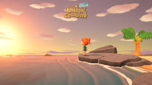 Embrace The Beautiful Sunset On Your Island In Animal Crossing Wallpaper