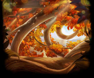 Embrace The Beauty Of Disney In The Autumn Months Of The Year Wallpaper