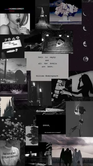 Embrace The Darkness And Feel The Blue Aesthetic.#aestheticblackgrunge Wallpaper