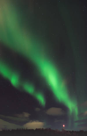 Emerald Green Northern Lights Wallpaper