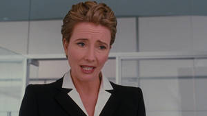 Emma Thompson In Black Suit Wallpaper