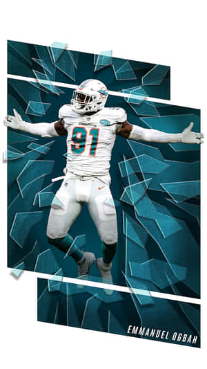Emmanuel Ogbah Football Digital Edit Wallpaper