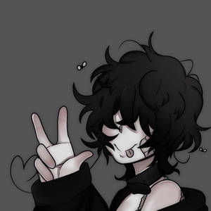 Emo Pfp Girl Peace Sign Wallpaper