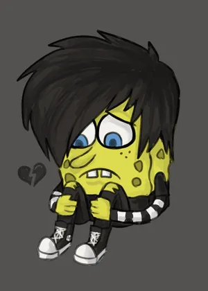 Emo Spongebob Crying Wallpaper