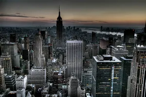 Empire State Buildings Grayscale Photo Wallpaper