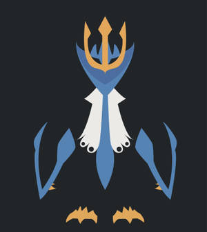 Empoleon Standing Vector Art Wallpaper