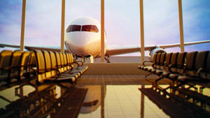 Empty Chair At The Airport Wallpaper