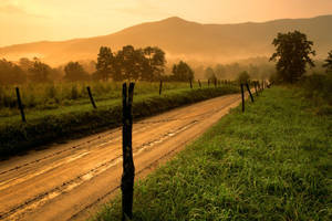 Empty Country Road In Ohio Wallpaper