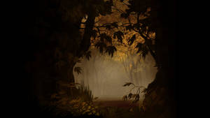 Empty Forest Over The Garden Wall Wallpaper