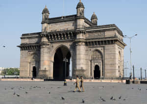 Empty Plaza Gateway To India Wallpaper