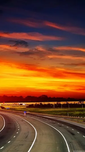 Empty Road Nature Android Hd Wallpaper