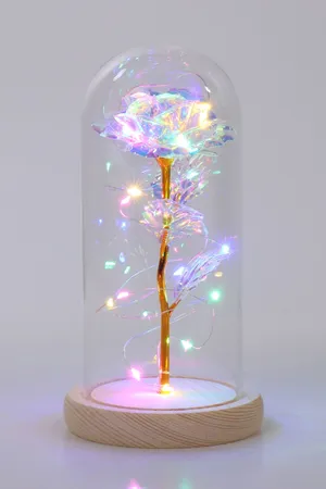 Enchanting Artificial Purple Rose In Glass Dome Wallpaper