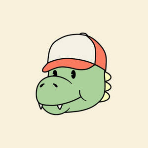 Enchanting Baby Dino - Swaggering Baseball Cap Edition Wallpaper