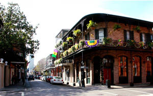 Enchanting Balcony In The French Quarter Wallpaper