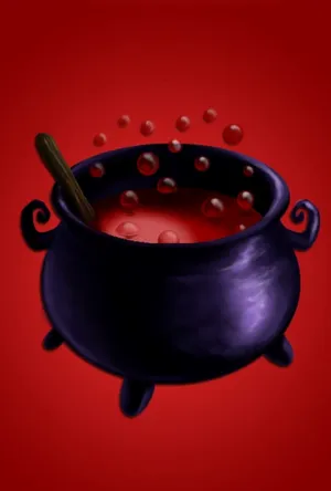 Enchanting Cauldron In Mysterious Forest Wallpaper