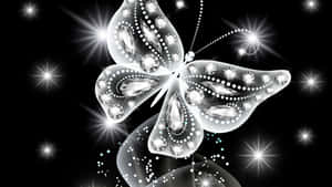 Enchanting Dark Butterfly On Abstract Background Wallpaper