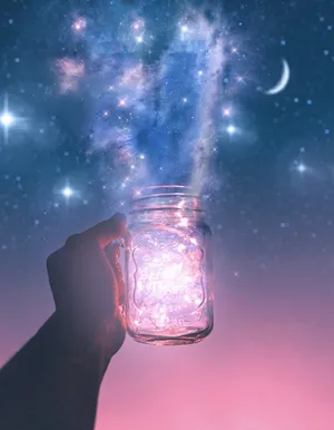 Enchanting Moonlit Night In A Dreamy Forest Wallpaper