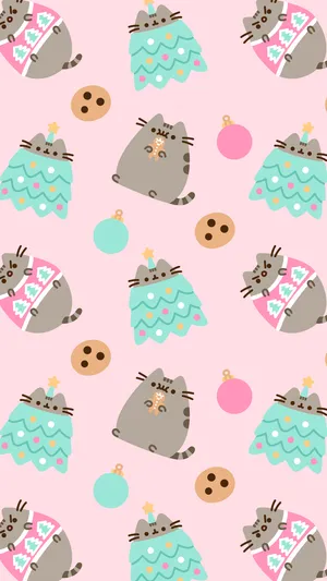Enchanting Pink Christmas Sparkles Wallpaper