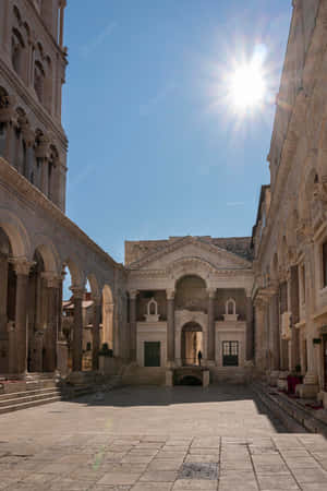 Enchanting Sunset At Diocletian's Palace Wallpaper