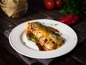 Enchiladas Gourmet On A Plate Wallpaper