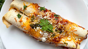 Enchiladas Sprinkled With Parmesan Wallpaper
