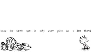 Encounter Adventure With Calvin And Hobbes Wallpaper
