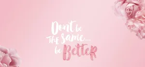 Encouraging Quote On Rose Gold Laptop Wallpaper