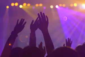Energetic Crowd At Music Festival Wallpaper
